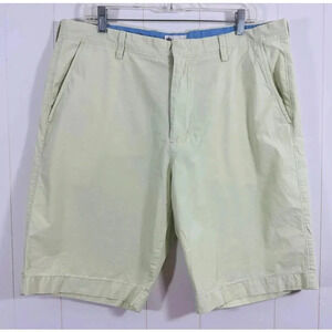 J Crew Men’s Light Green Flat Front Bermuda Shorts Chino 36W